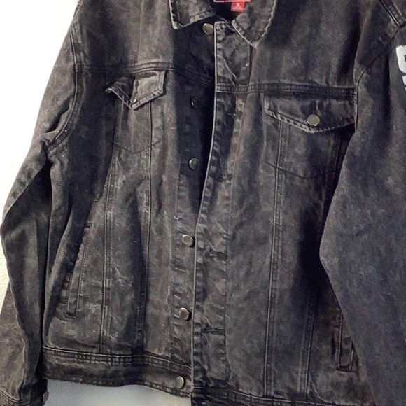 NWOT Black Denim Jacket Button Closure Size XLarge Red Label by Patrol Jeans - Picture 8 of 12